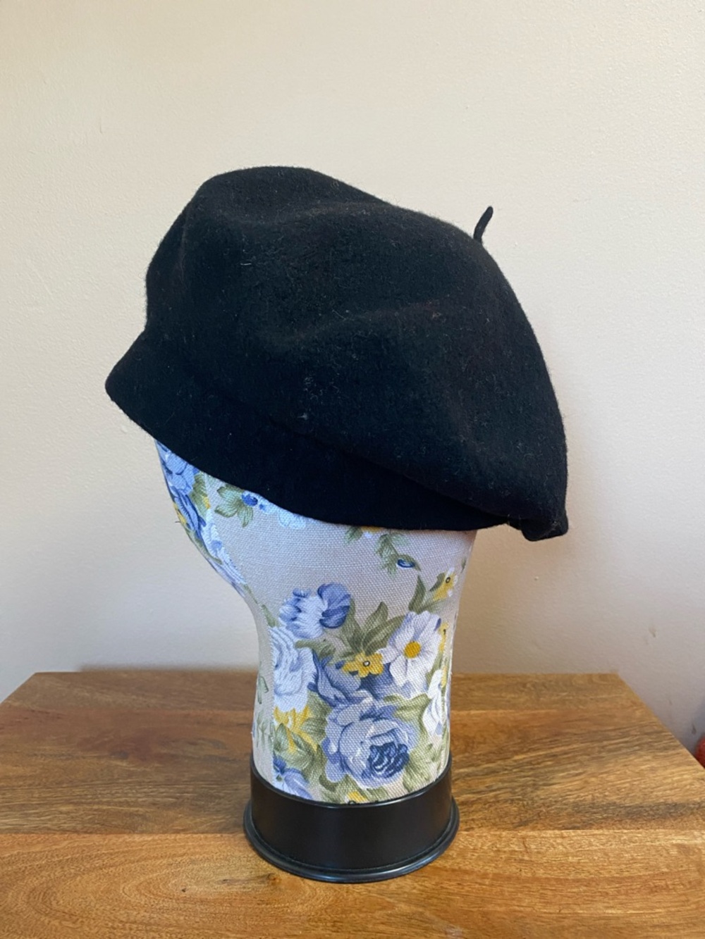 VTG 90’s Parkhurst Canada  Black Wool Beret Hat - Picture 4 of 10